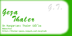 geza thaler business card